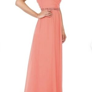 NWT BCBG MaxAzaria Daniele Maxi Gown Dress Coral Size 2